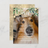 New Pet Dog Photo Flowers Brunch Spark Gold