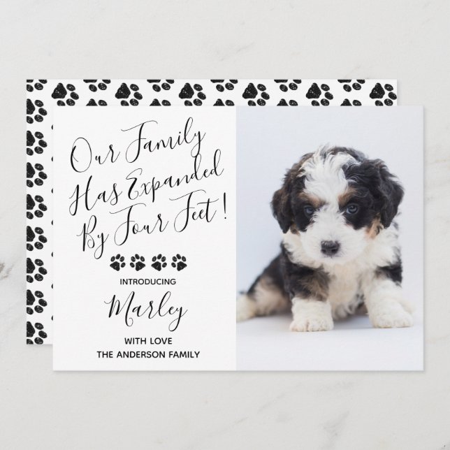 New Pet Dog Puppy Announcement (Front/Back)