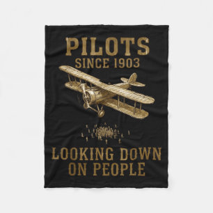 New Pilot Flying Airplane Yes Adventure Fleece Blanket