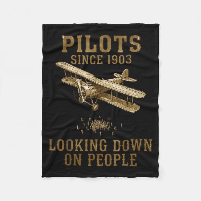 New Pilot Flying Airplane Yes Adventure Fleece Blanket (Front)