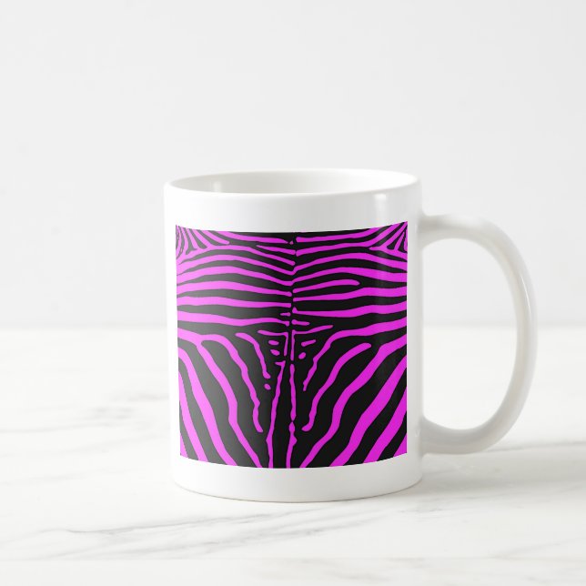 New Pink Black Zebra Print accessories - customise Coffee Mug (Right)