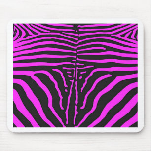 New Pink Black Zebra Print accessories - customise Mouse Pad