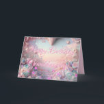 New Pink Stars Granddaughter Birthday Card<br><div class="desc">The New Pink Stars Granddaughter Birthday Card features pink stars and hearts with an easily editable message for you to easily customise for your granddaughter's birthday card.</div>