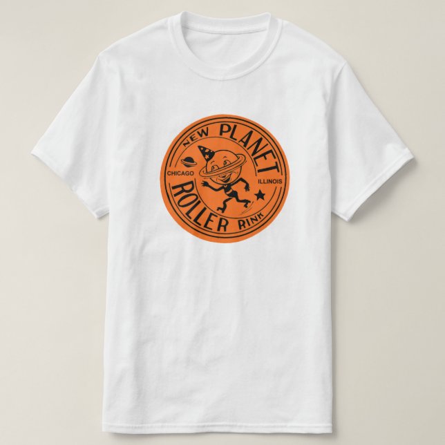 New Planet Roller Rink, Chicago, IL T-Shirt (Design Front)