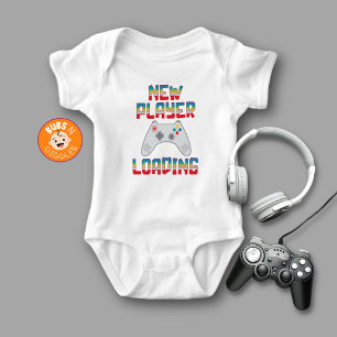 New Player Loading Pregnancy Announcement White Baby Bodysuit