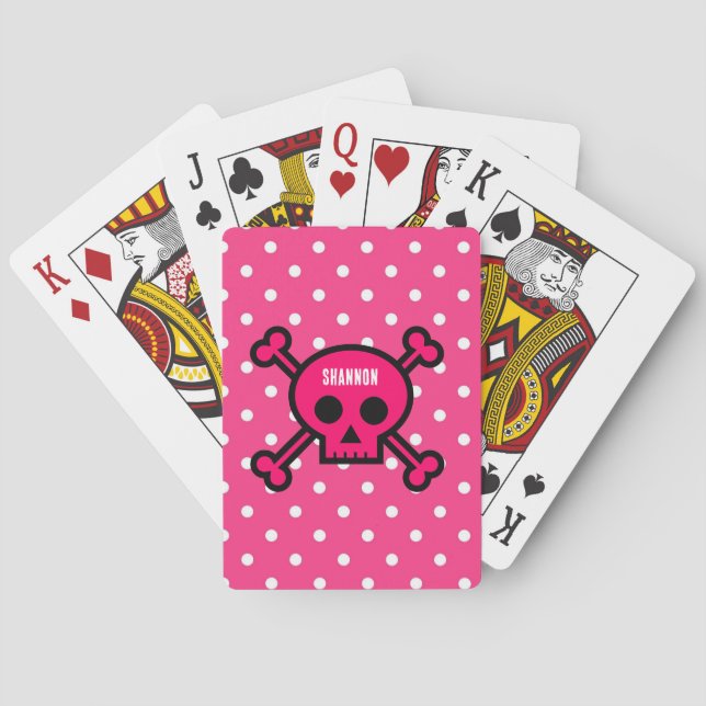 NEW! Playing Cards - Skull Bones (add name)  (Back)