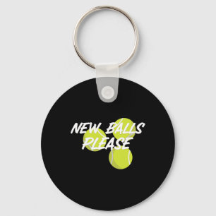 New Please Funny Tennis Key Ring