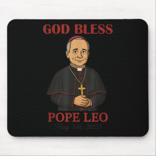 New Pope 2025 God Bless Pope Leo Xiv May 8th 2025 Mouse Pad