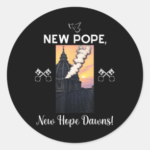 New Pope Design _ Catholic Vatican Christian Faith Classic Round Sticker