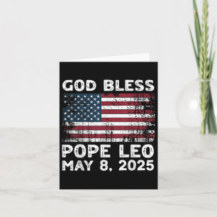 New Pope Leo Us God Bless Pope Leo American Pope Card