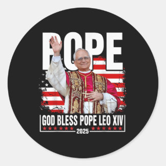 New Pope Leo Xiv Catholic Gifts Merch Souvenirs Ca Classic Round Sticker