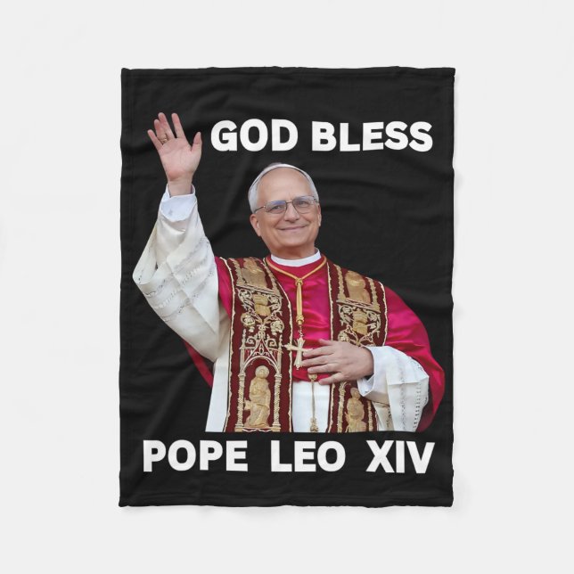 New Pope Leo Xiv Catholic Gifts Merch Souvenirs Ca Fleece Blanket (Front)