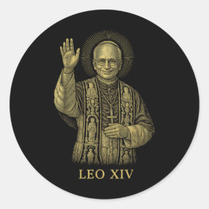 New Pope Leo Xiv Robert Francis Prevost Classic Round Sticker