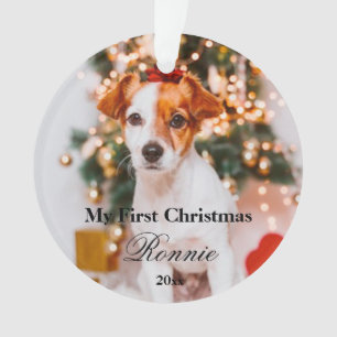 New Puppy First Christmas Ornament With Photo