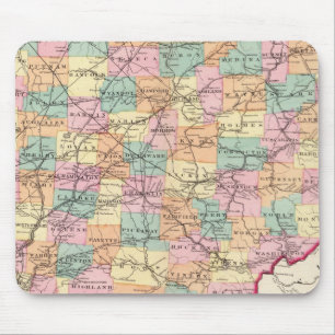 New rail road map of the State of Ohio Mouse Pad