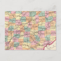 New rail road map of the State of Ohio
