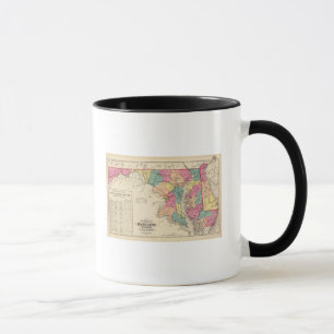 New railroad map of the states of Maryland Mug