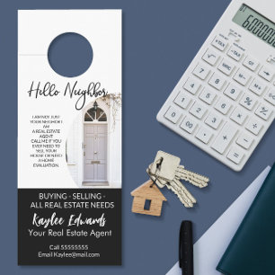 New Real Estate Agent door hanger