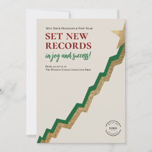 New Records Chart Creative Christmas Corporate Holiday Card
