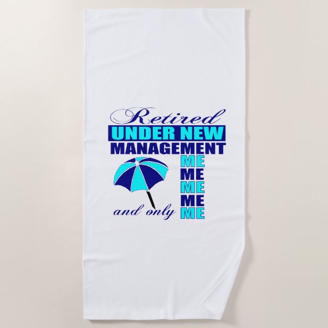 new retiree beach towel (Front)