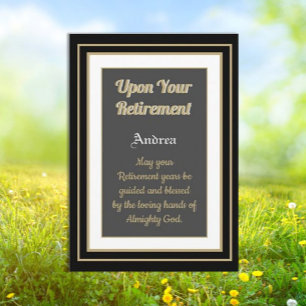 New!  Retirement blessings card