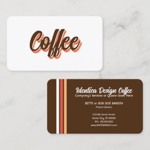 NEW retro coffee Business Card