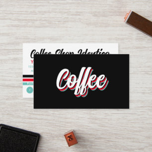NEW retro coffee shoppe loyalty punch card