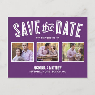 NEW RETRO SAVE THE DATE ANNOUNCEMENT POSTCARD