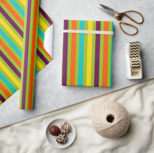 New Retro Stripes Wrapping Paper