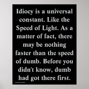 New Revelation, relativity, humor, witty Poster