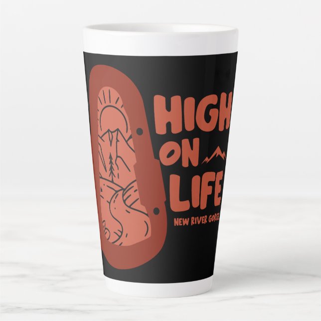 New River Gorge Alpinism USA Latte Mug (Front)