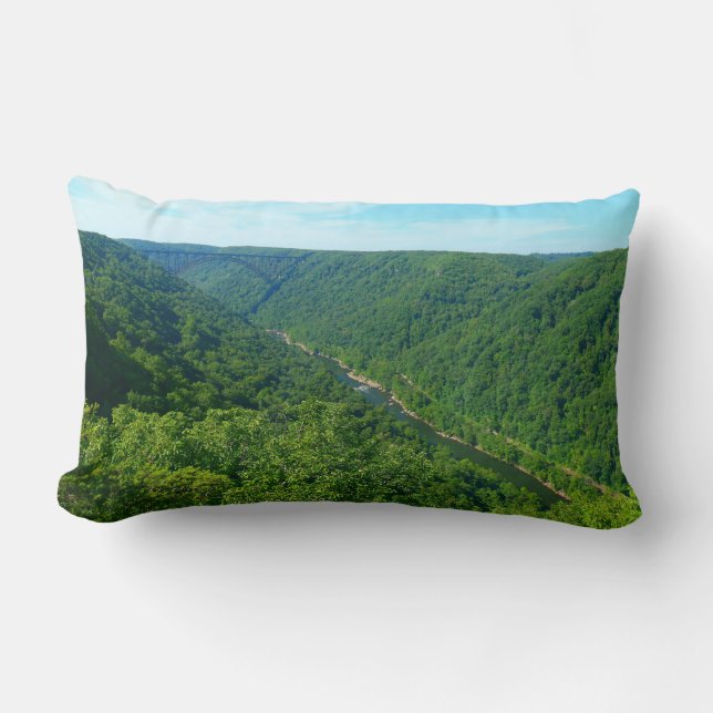 New River Gorge Bridge I Lumbar Cushion (Front)