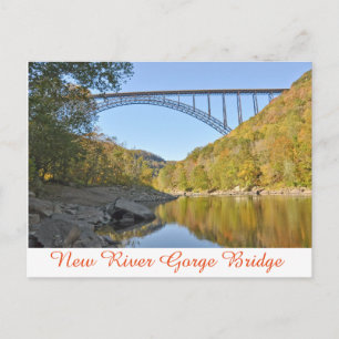 New River Gorge Bridge in Fall Season Postcard