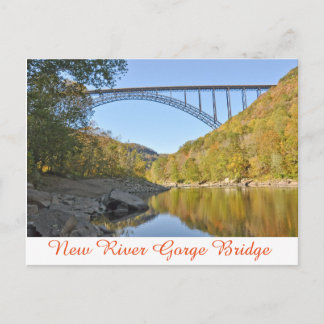 New River Gorge Bridge in Fall Season Postcard