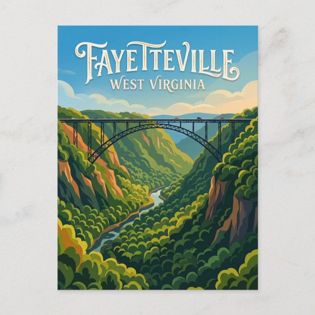 New River Gorge Bridge USA Postcard (Front)
