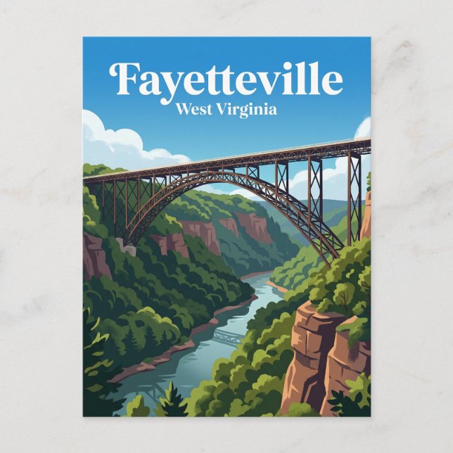 New River Gorge Bridge USA Postcard (Front)