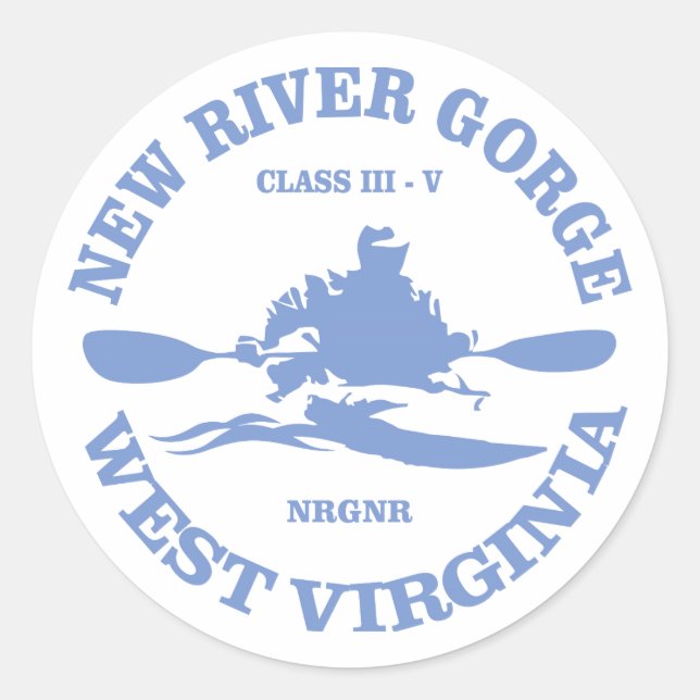 New River Gorge Classic Round Sticker (Front)