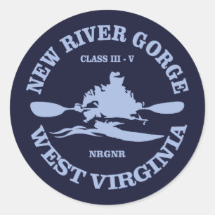New River Gorge Classic Round Sticker