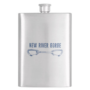 New River Gorge Climbing Quickdraw Hip Flask