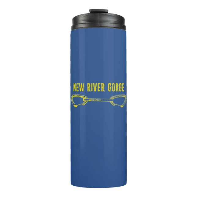 New River Gorge Climbing Quickdraw Thermal Tumbler (Front)