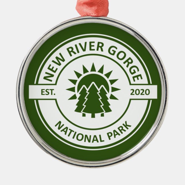 New River Gorge National Park Metal Tree Decoration (Front)