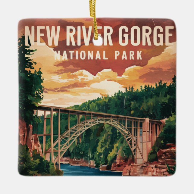 New River Gorge National Park & Preserve  Ceramic Ornament (Front)