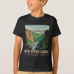 New river gorge national park retro bridge T-Shirt