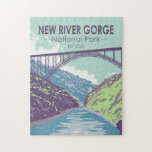 New River Gorge National Park West Virginia Bridge Jigsaw Puzzle<br><div class="desc">New River Gorge vector artwork design. The park is home to some of the country's best whitewater rafting and is also one of the most popular climbing areas on the East Coast.</div>