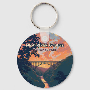 New River Gorge National Park West Virginia Bridge Key Ring