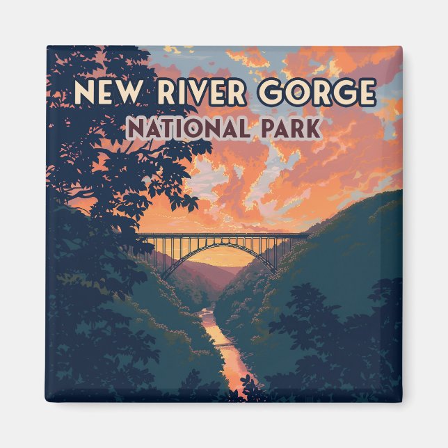 New River Gorge National Park West Virginia Bridge Magnet (Front)