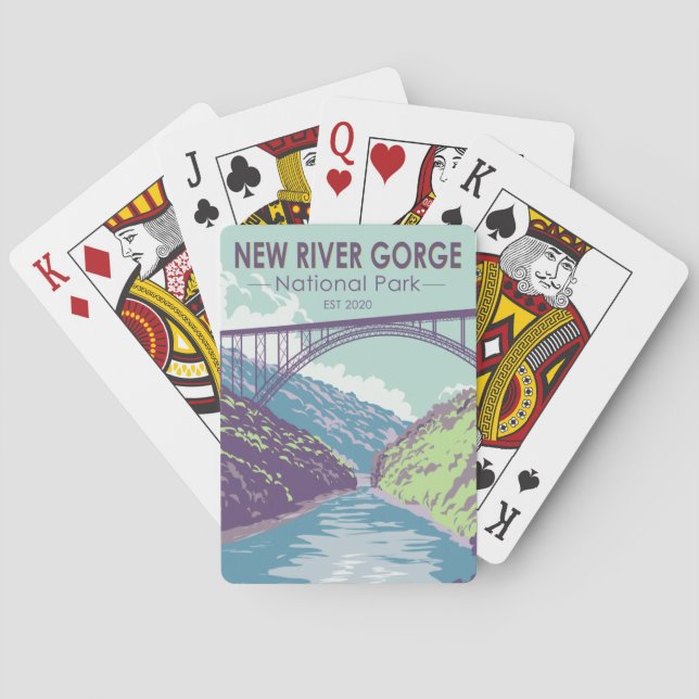 New River Gorge National Park West Virginia Bridge Playing Cards (Back)