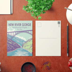 New River Gorge National Park West Virginia Bridge Postcard