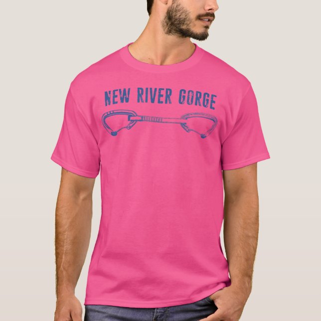 New River Gorge Rock Climbing Quickdraw T-Shirt (Front)