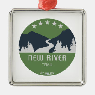 New River Trail Metal Tree Decoration